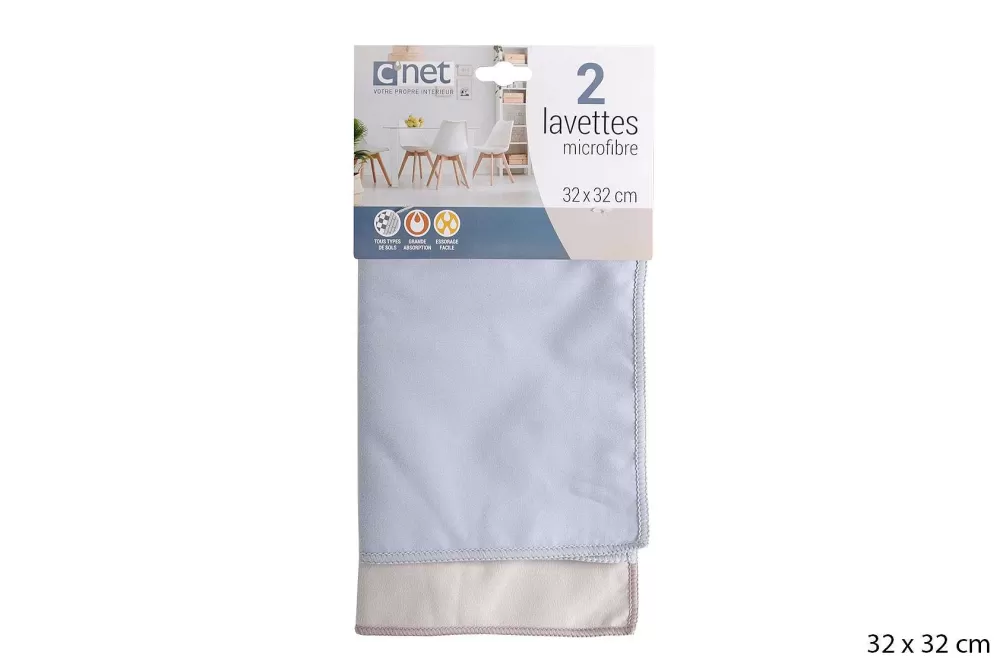 Menage | * 2 Lavettes Microfibre Chamoisee 32X32Cm