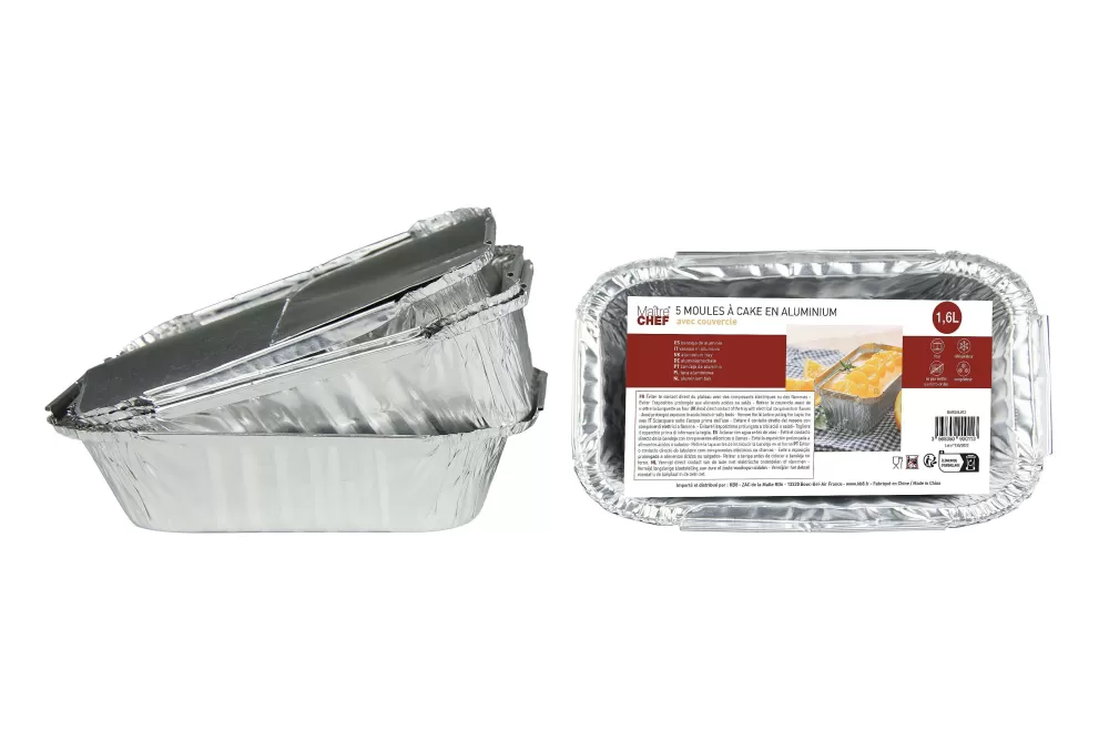 Cuisson | * 5 Barquettes Aluminium Moule A Cake 1.6L