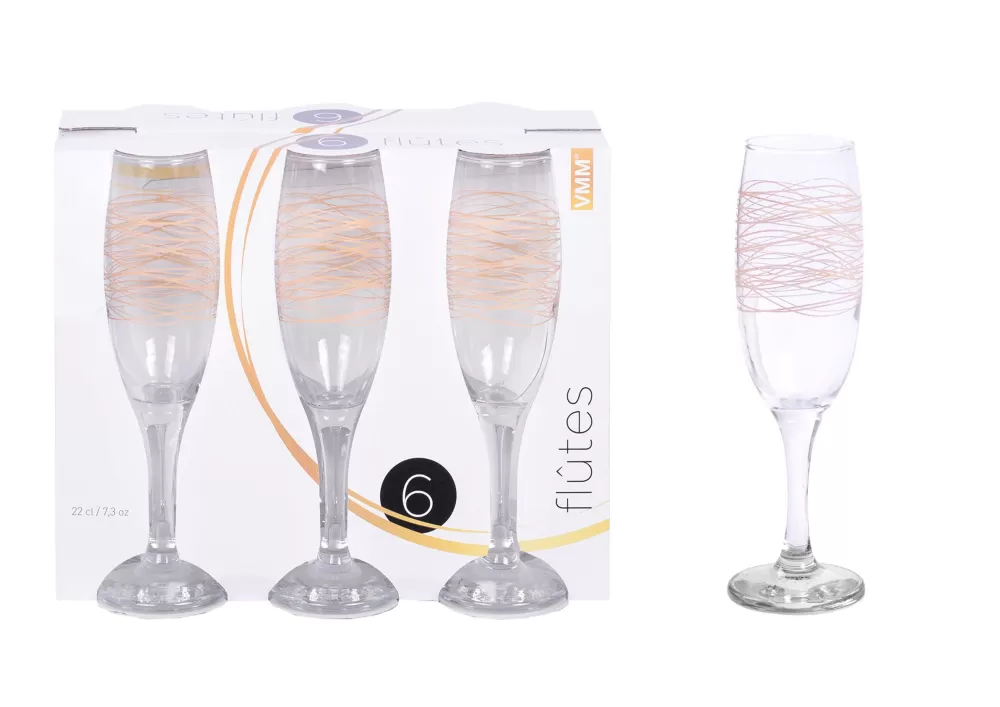 Verres | * 6 Flutes Line 22Cl