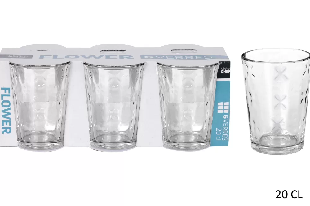 Verres | * 6 Verres Flower 20Cl