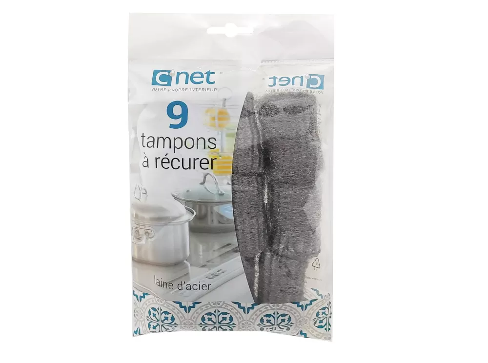 Menage | * 9 Tampons A Recurer Laine Acier