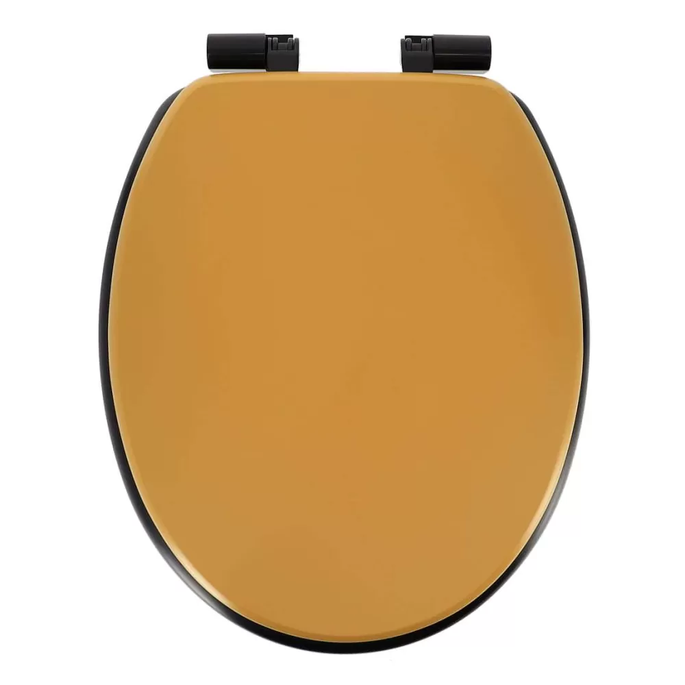 Abattants Wc | * Abattant Wc Assise Noire Attaches Ocre Noir