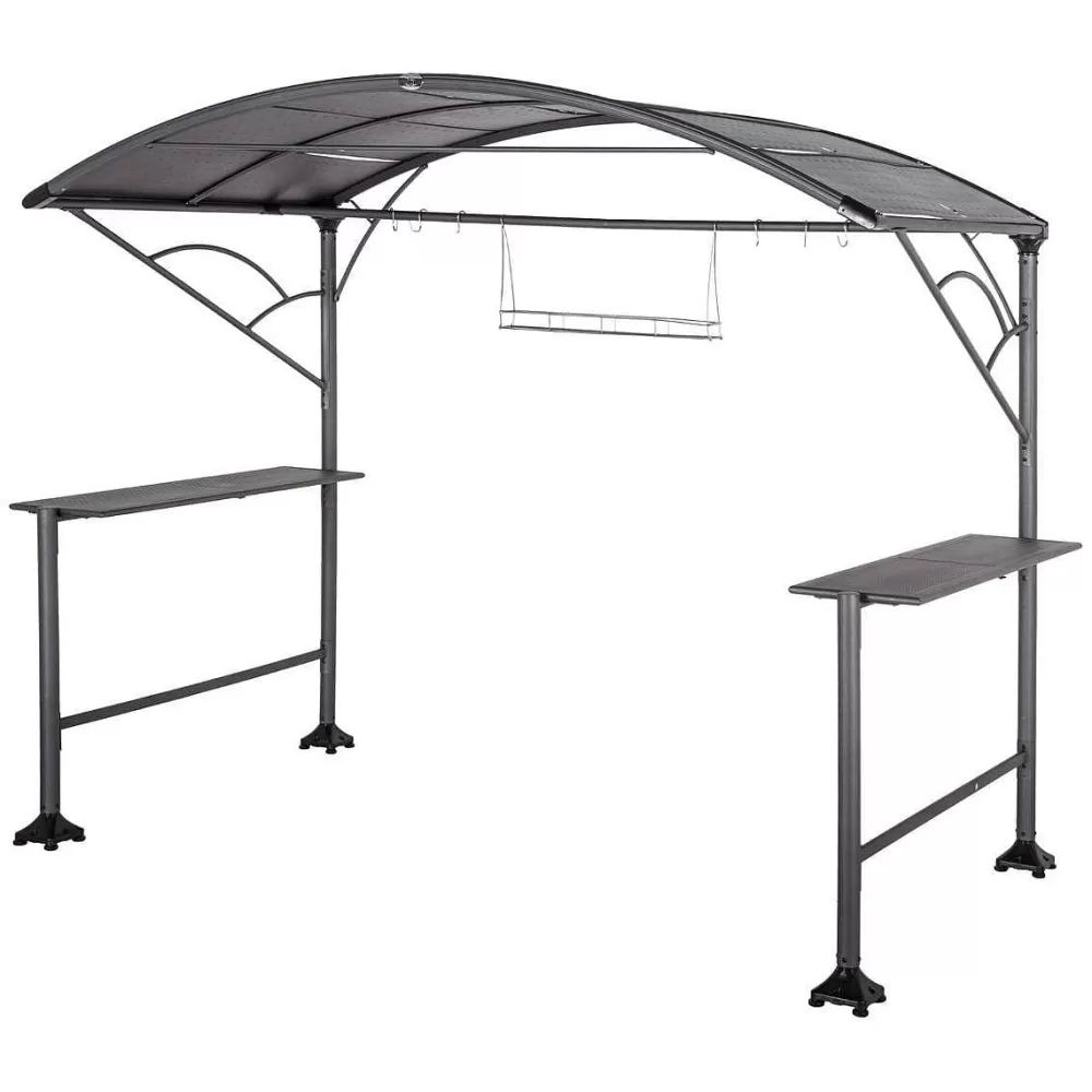 Hespéride Accessoires Barbecue>Abri Barbecue Neiba 2.96X1.5M Graphite