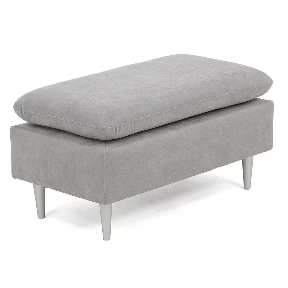 * Poufs>Adriana Pouf Gris Clair Soro 90