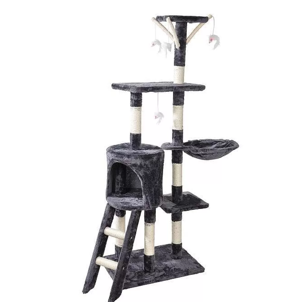 Jouets | * Arbre A Chat 4 Plateformes Et Jouets 138Cm Gris