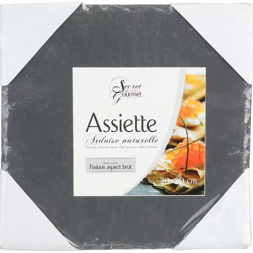 Vaisselle | Secret de Gourmet Assiette Ardoise 20X20Cm