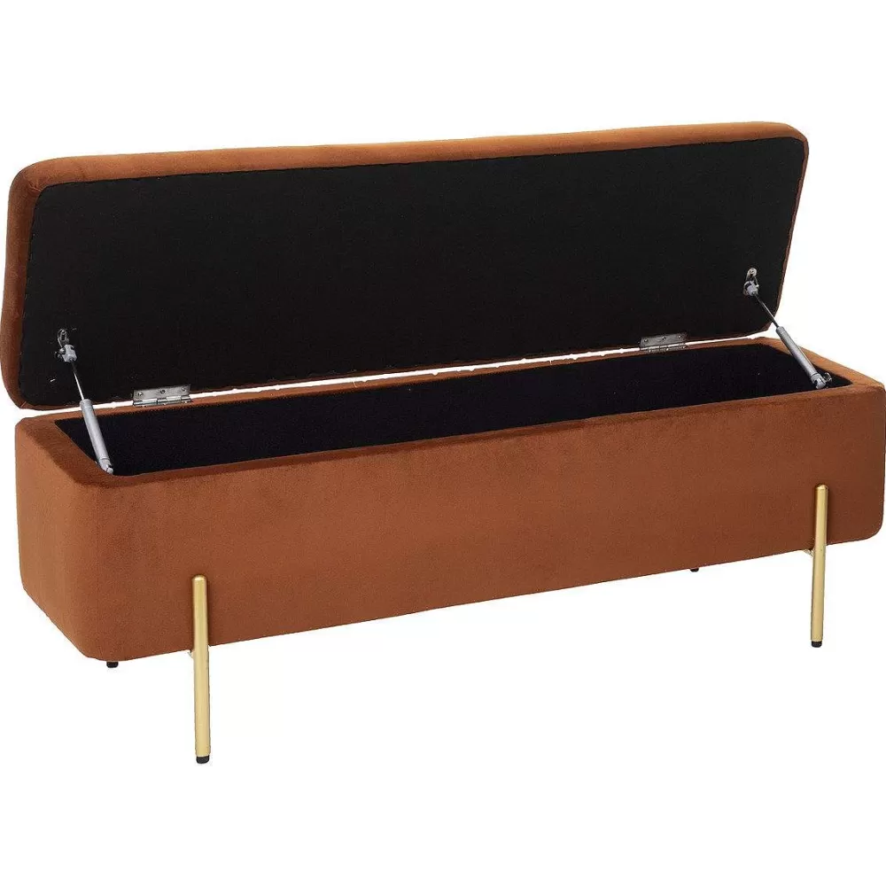 * Bouts De Lit>Banc Coffre Velours Art Ambre D.115X43X46Cm