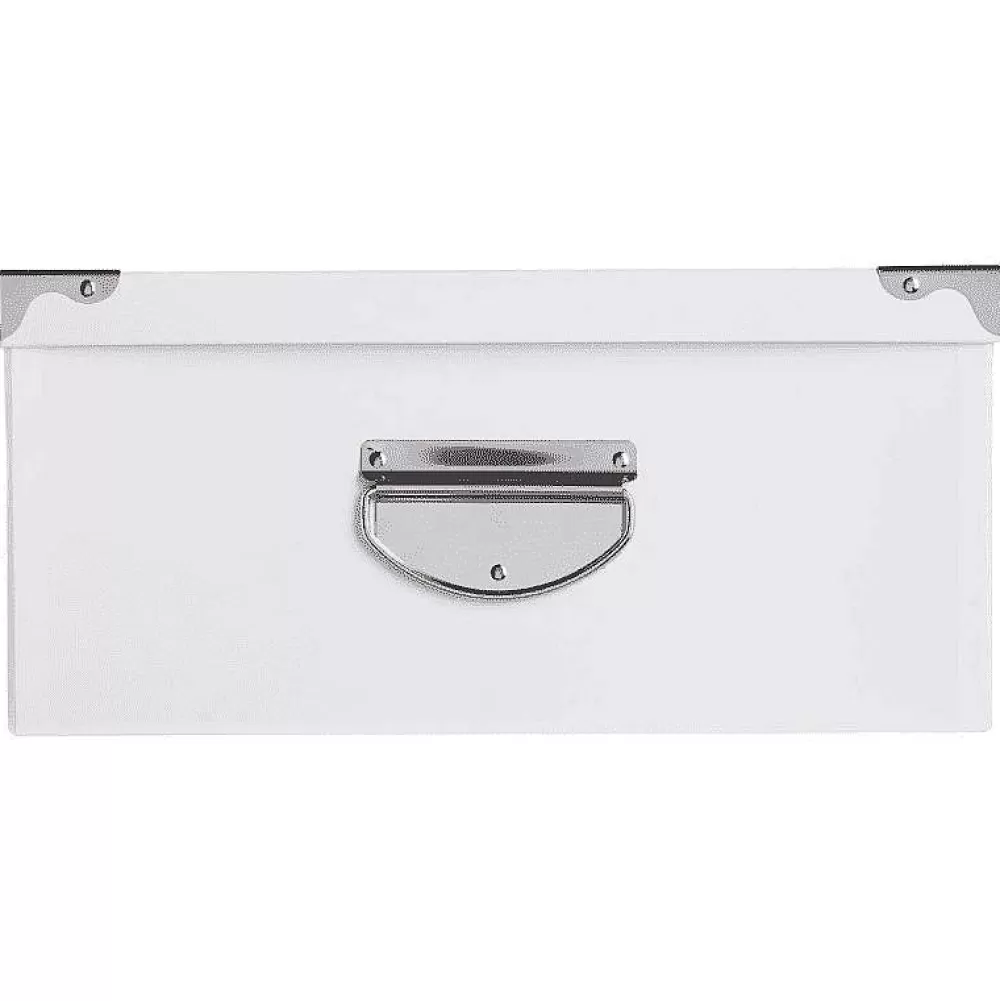 Boîte De Rangement | * Boîte Coins Metal Blanc 40X26.5X13.8Cm