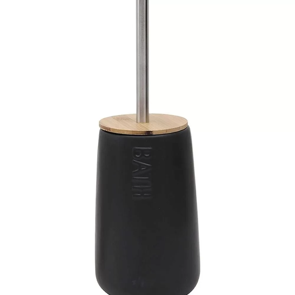 Accessoires Wc | * Brosse Dolomite Ronde Bath Noir Bambou