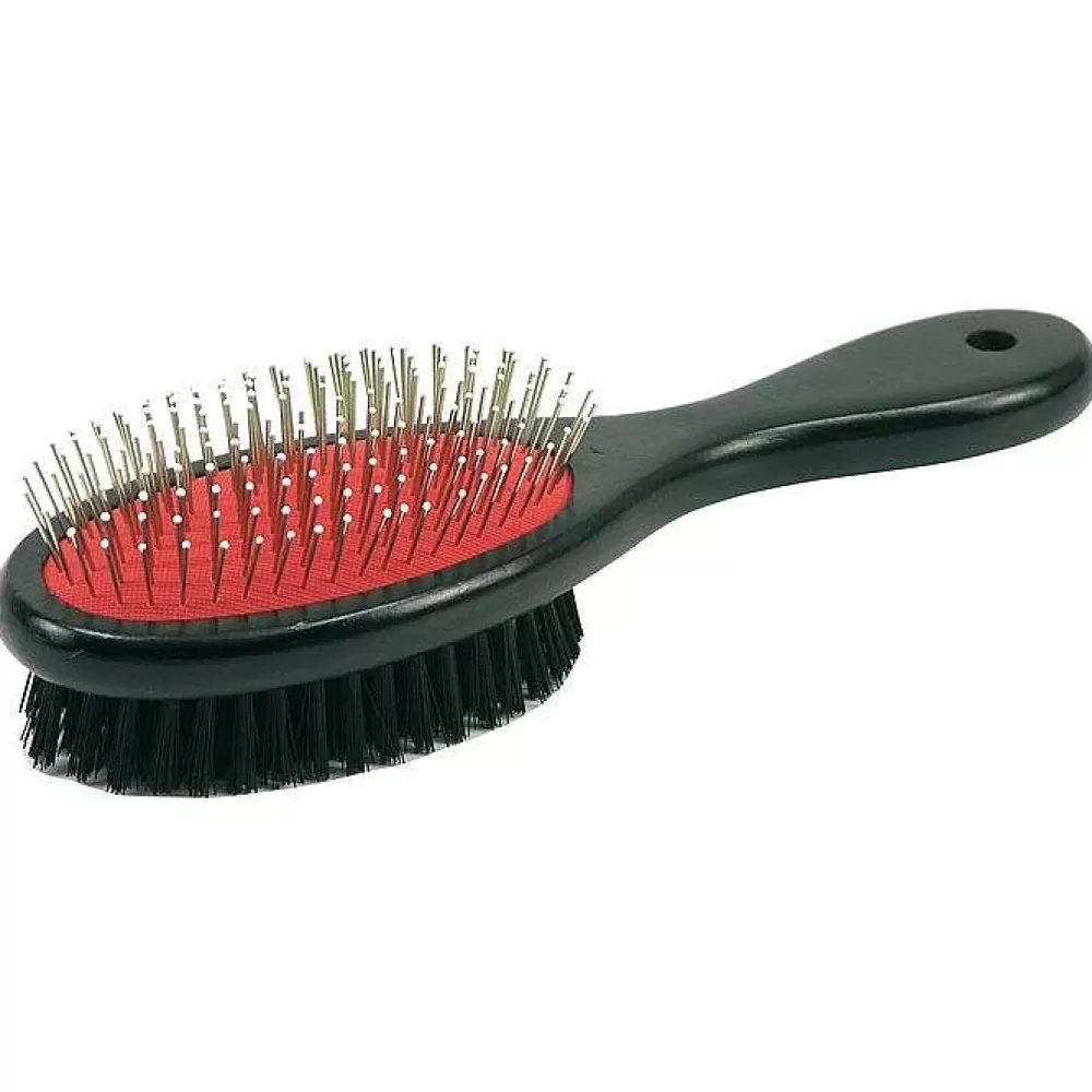 Hygiene Animale | * Brosse Double Face Bois 25Cm