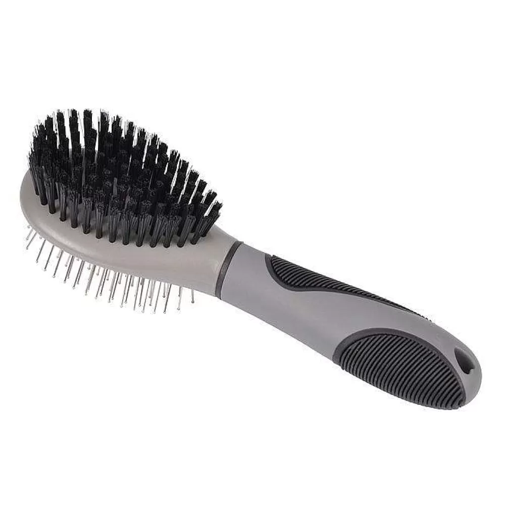 Hygiene Animale | * Brosse Double Face Gris Noir