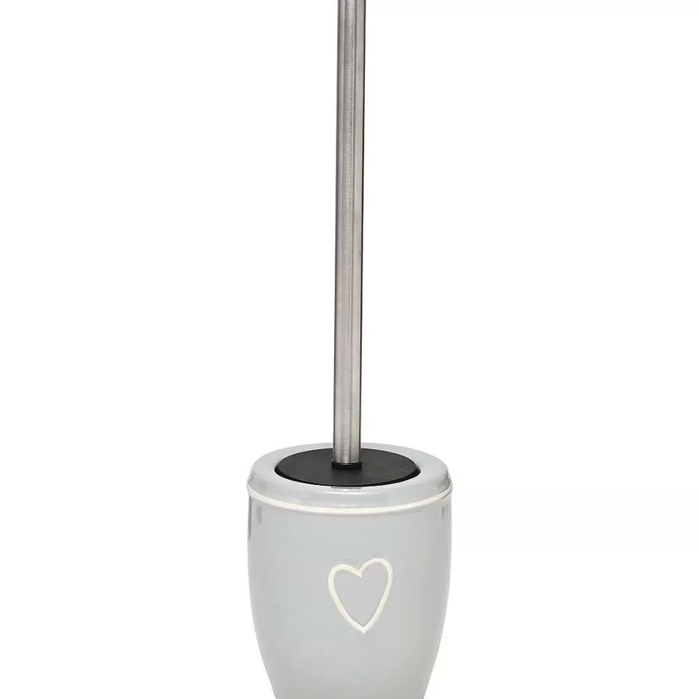 Accessoires Wc | * Brosse Wc Gres Coeur Gris Clair