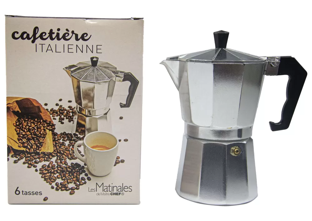 Petit-Déjeuner | * Cafetiere Italienne 6 Tasses Aluminium