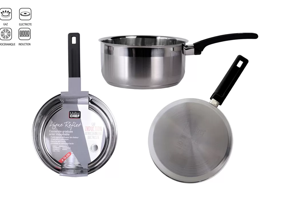 Cuisson | * Casserole Inox Reflet Graduee 16Cm