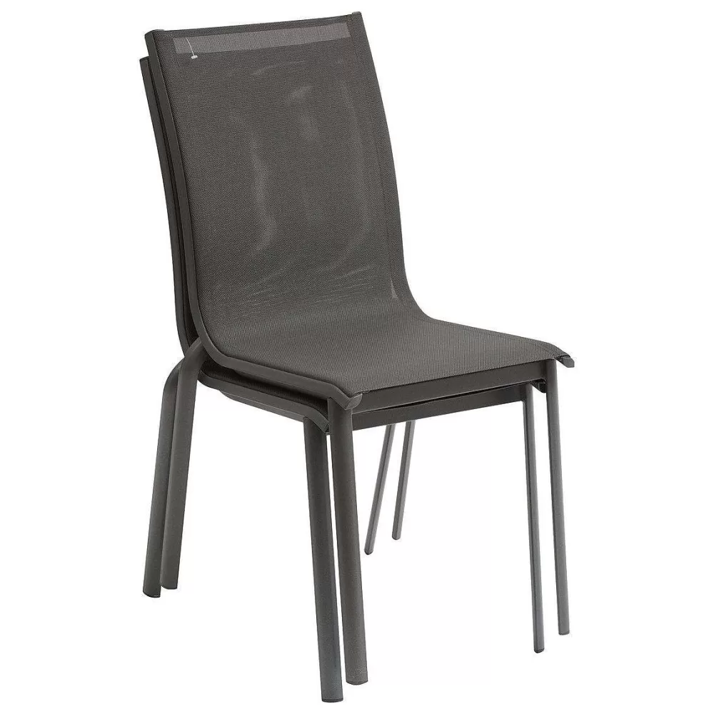 * Fauteuils Et Chaises De Jardin>Chaise Axant Empilable Anthracite Graphite