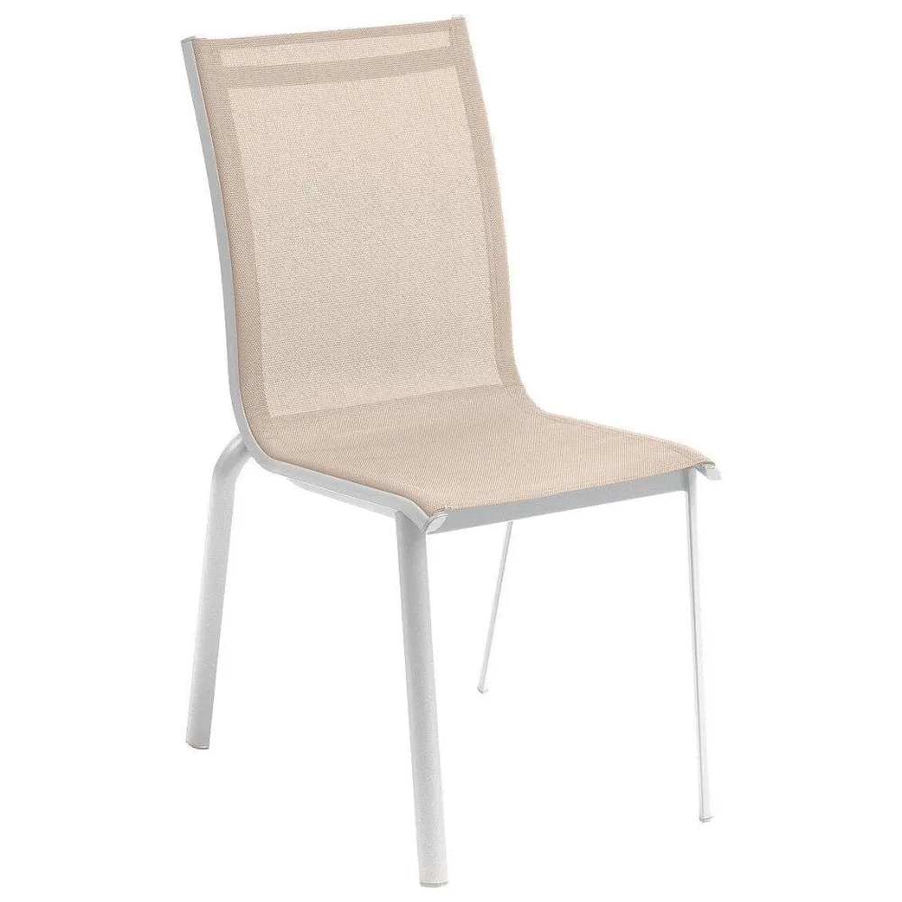 * Fauteuils Et Chaises De Jardin>Chaise Axant Empilable Lin Blanc