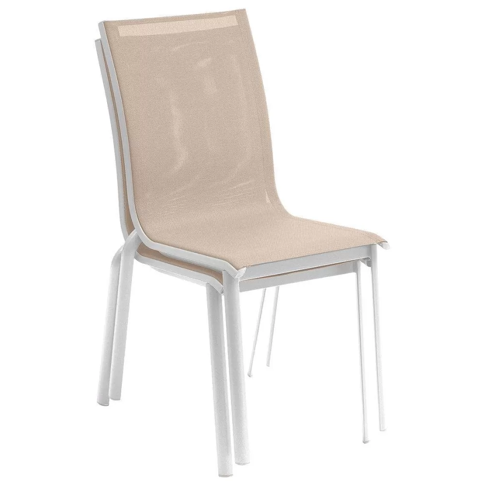 * Fauteuils Et Chaises De Jardin>Chaise Axant Empilable Lin Blanc