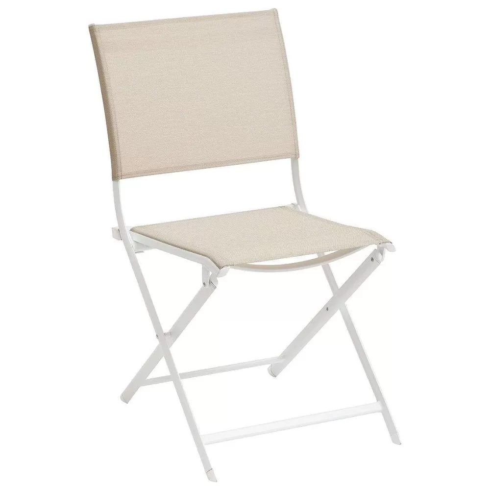 * Fauteuils Et Chaises De Jardin>Chaise Axant Pliante Lin Blanc