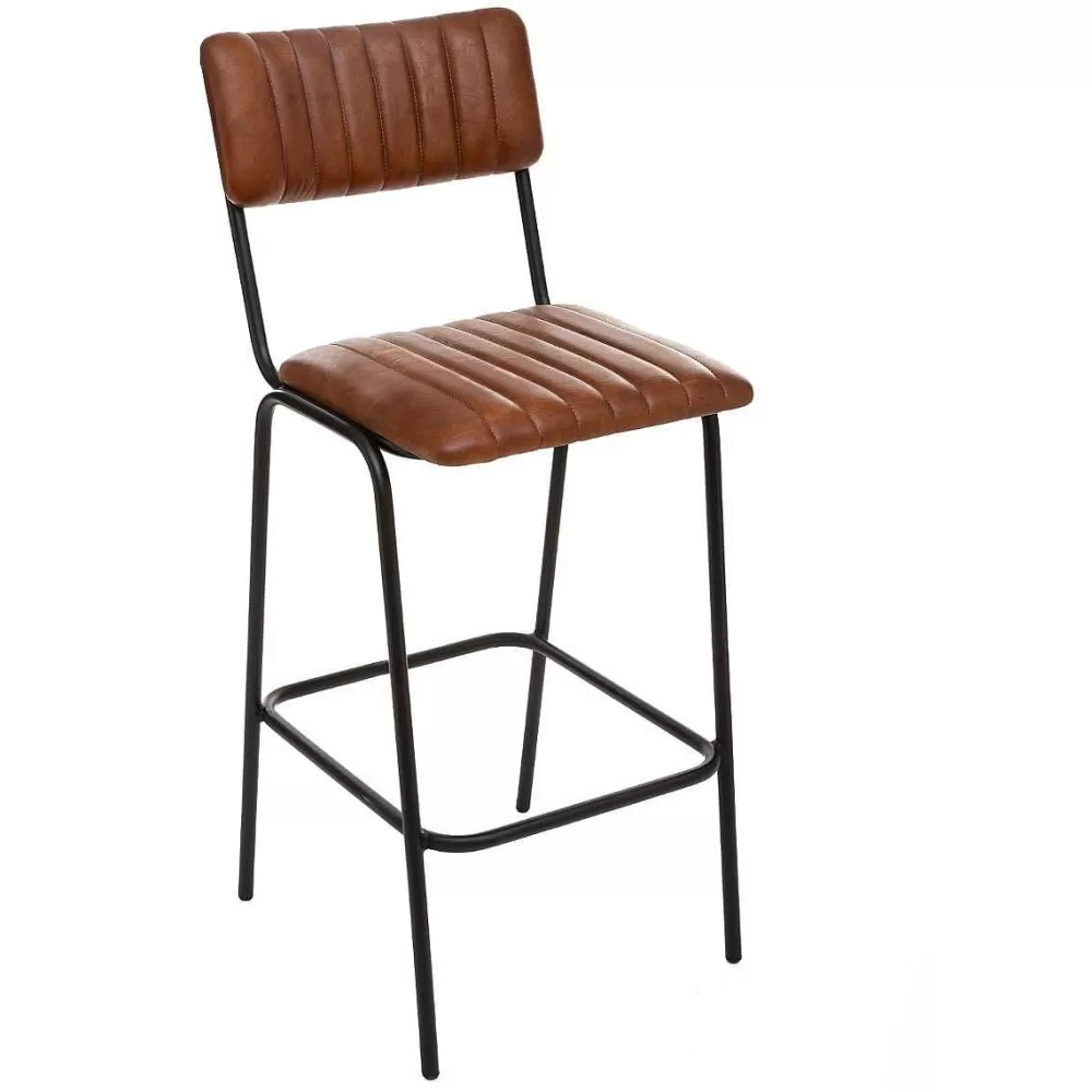 Atmosphera Tabourets De Bar>Chaise Bar Cognac Dario H.103Cm