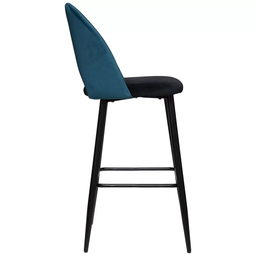 Atmosphera Tabourets De Bar>Chaise De Bar Velours Kara Canard