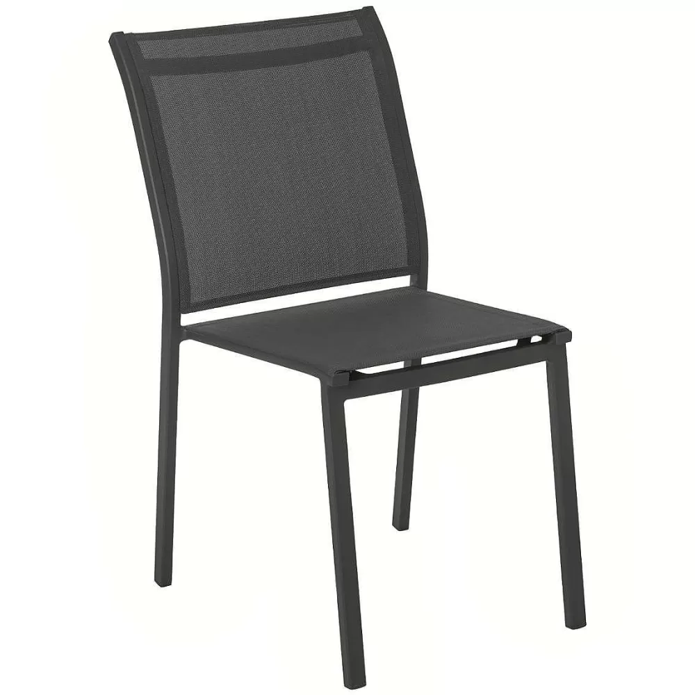 Hespéride Banc De Jardin>Chaise Essentia Empilable Anthracite Graphite