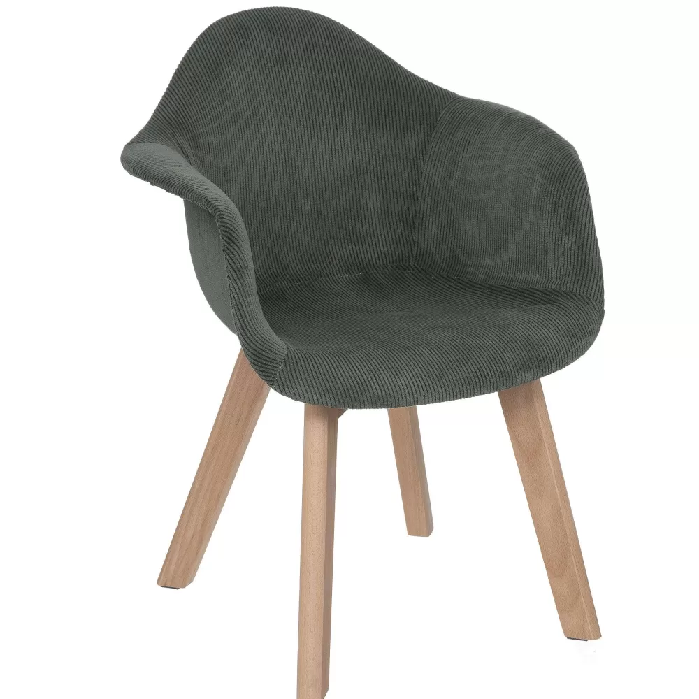 Atmosphera Fauteuil Enfant>Chaise Lena Accoudoir Kaki