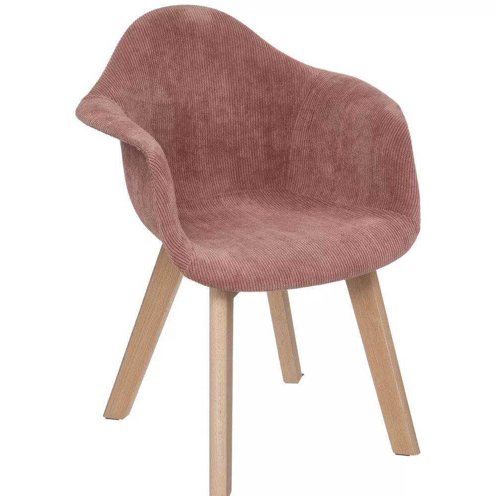 Atmosphera Fauteuil Enfant>Chaise Lena Accoudoir Rose