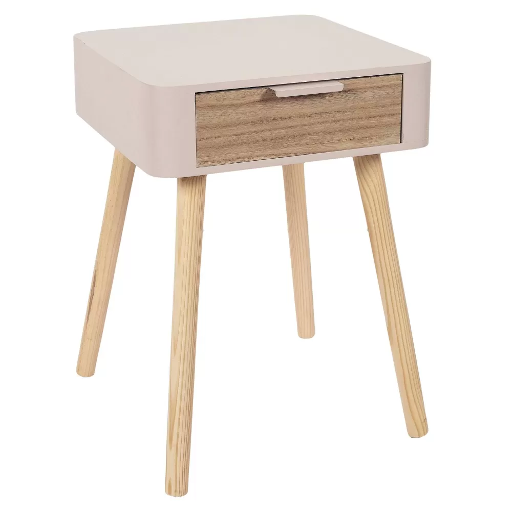 * Tables De Chevet>Chevet 1 Tiroir En Bois Rose