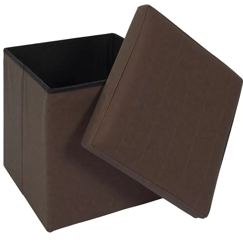 * Poufs>Coffre Pouf Pliable Marron