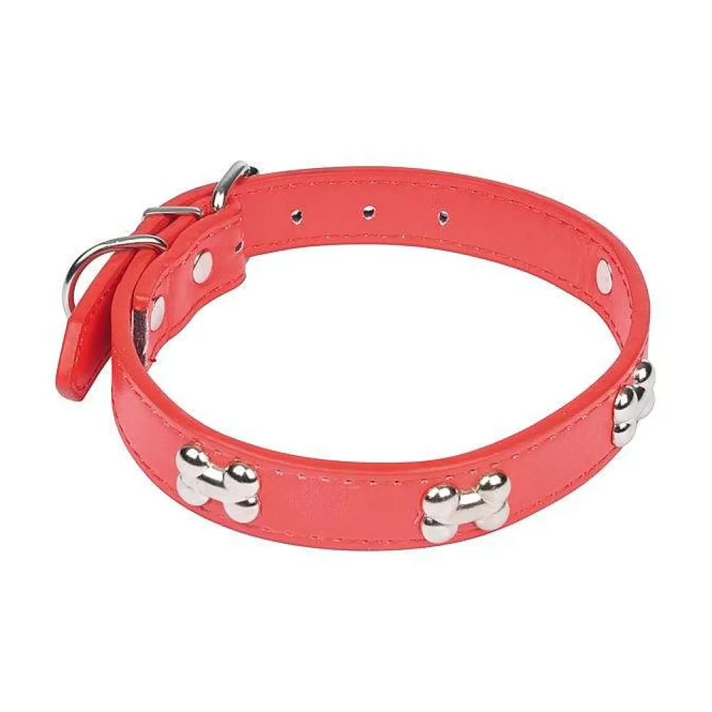 Couchage Et Transport | * Collier Fantaisie Os 45Cm Rouge