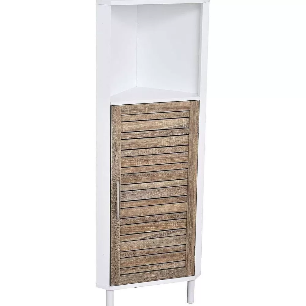 * Meubles Salle De Bain>Colonne D Angle Mdf 1 Niche 1 Porte 1 Etagere Stockholm