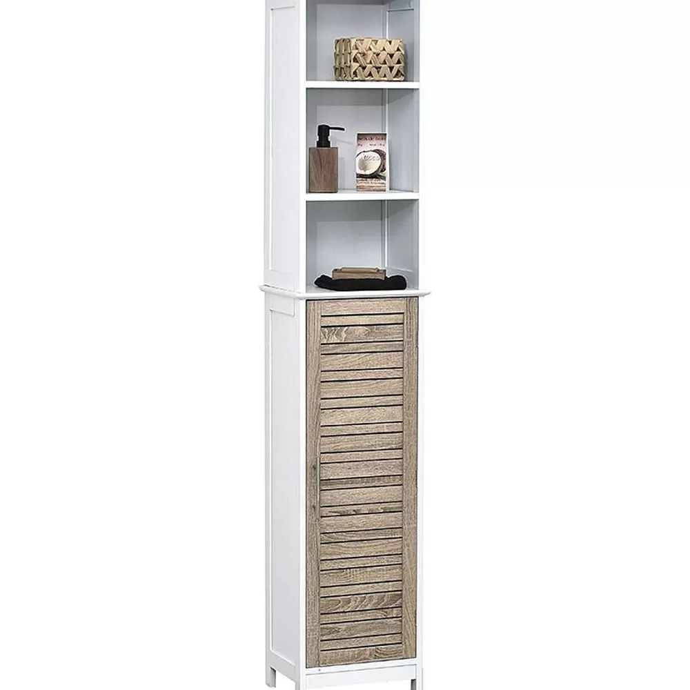 * Meubles Salle De Bain>Colonne Structure Mdf 1 Porte Et Étagères Extérieures Int