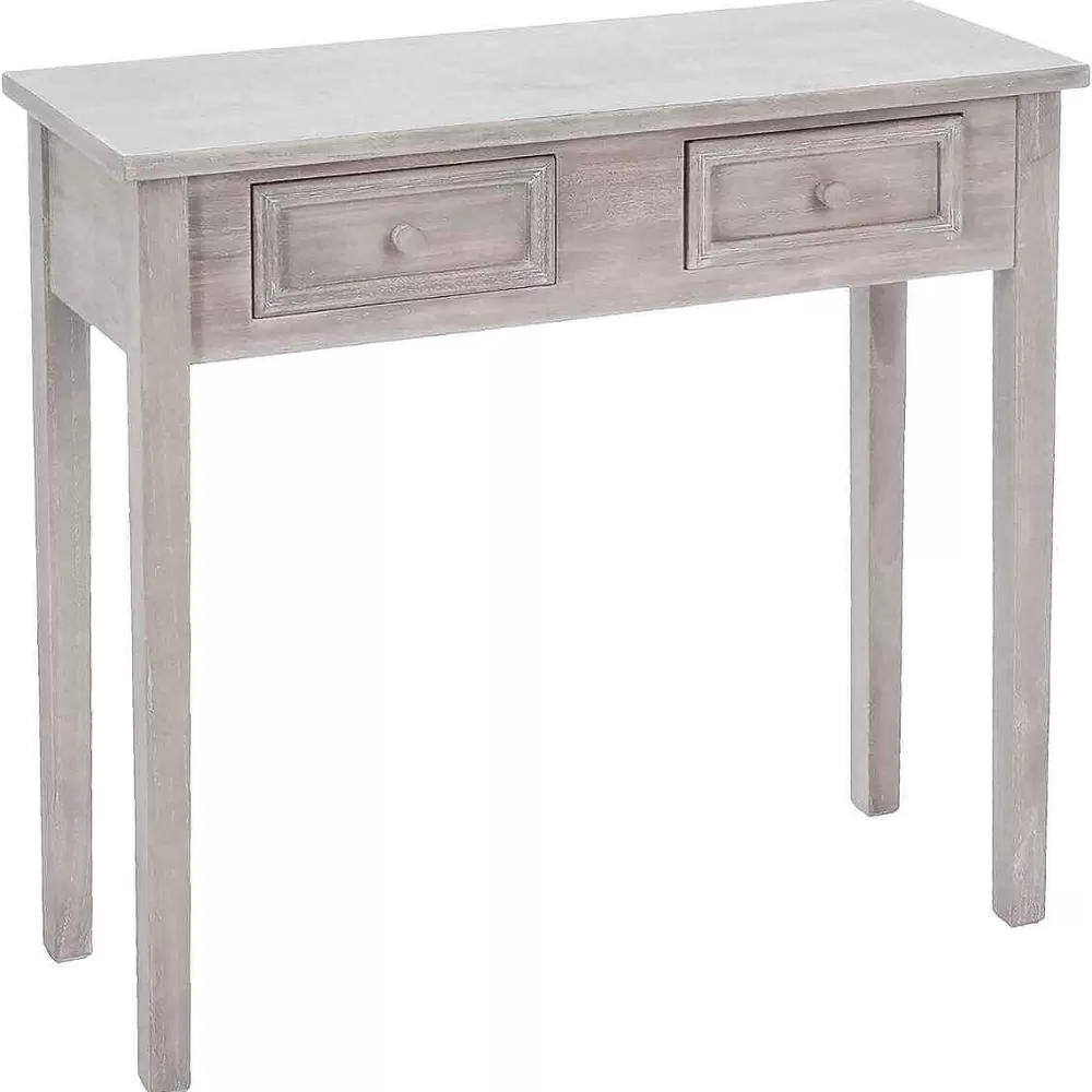 Atmosphera Tables Consoles>Console 2 Tiroirs Charme Naturel