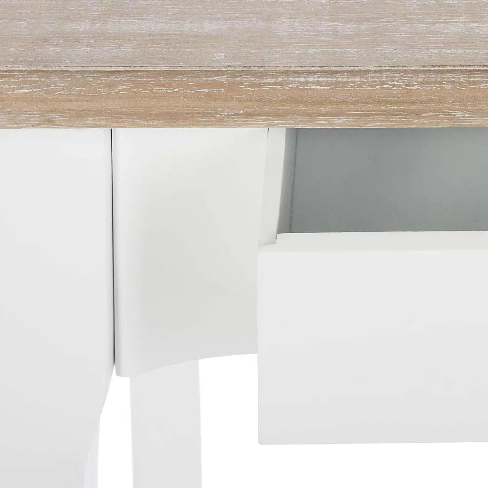 Atmosphera Tables Consoles>Console Chrysa 2 Tiroirs Blanc