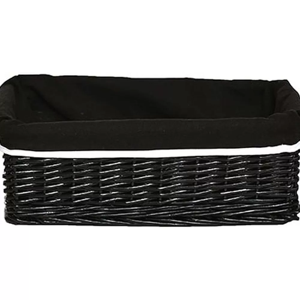 Rangements Deco | * Corbeille Osier Noir Taille M