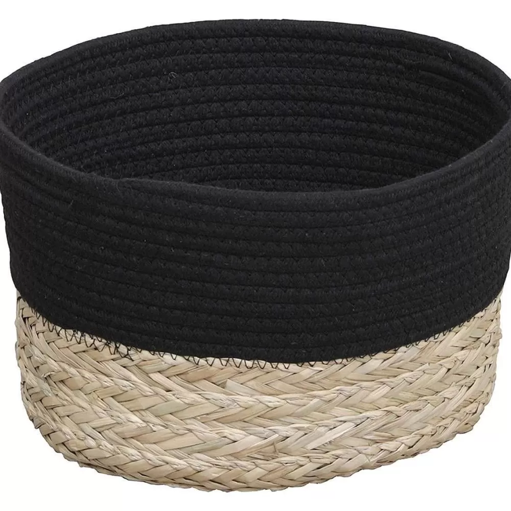 Rangements Deco | * Corbeille Ovale Grand Modele 32X25Cm Noir Naturel