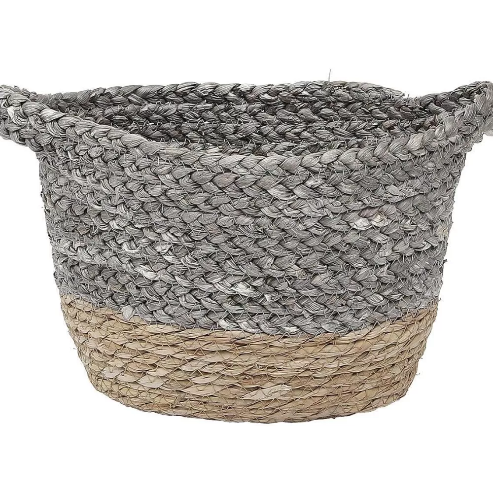 Rangements Deco | * Corbeille Ovale Matiere Vegetale D.30X22X17Cm Naturel Gris
