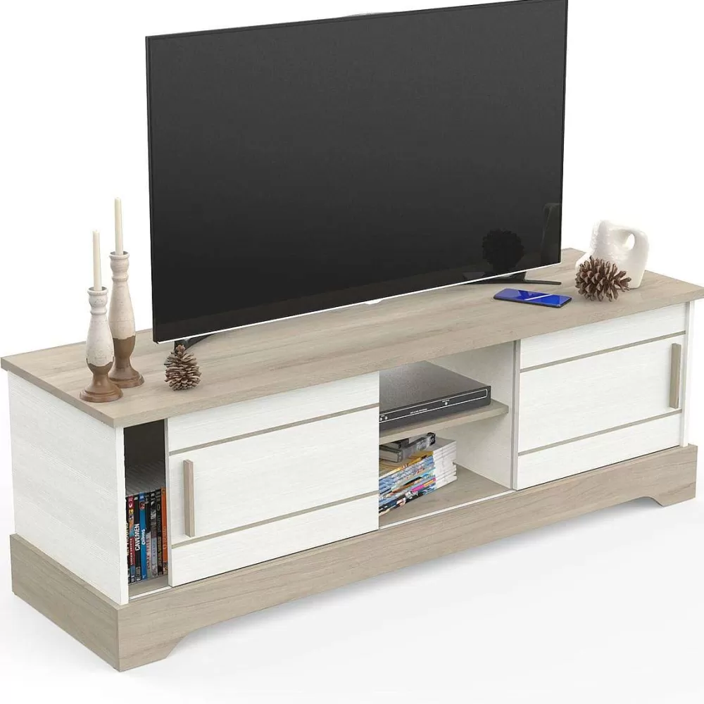 * Meubles Tv>Cottage Banc Tv 2 Portes Coulissantes