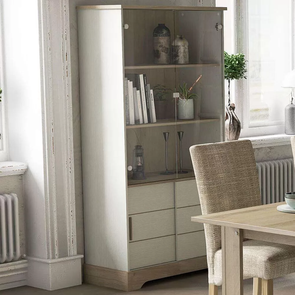 * Vitrines>Cottage Vitrine 2 Portes Coul. 2 Portes Vitrees