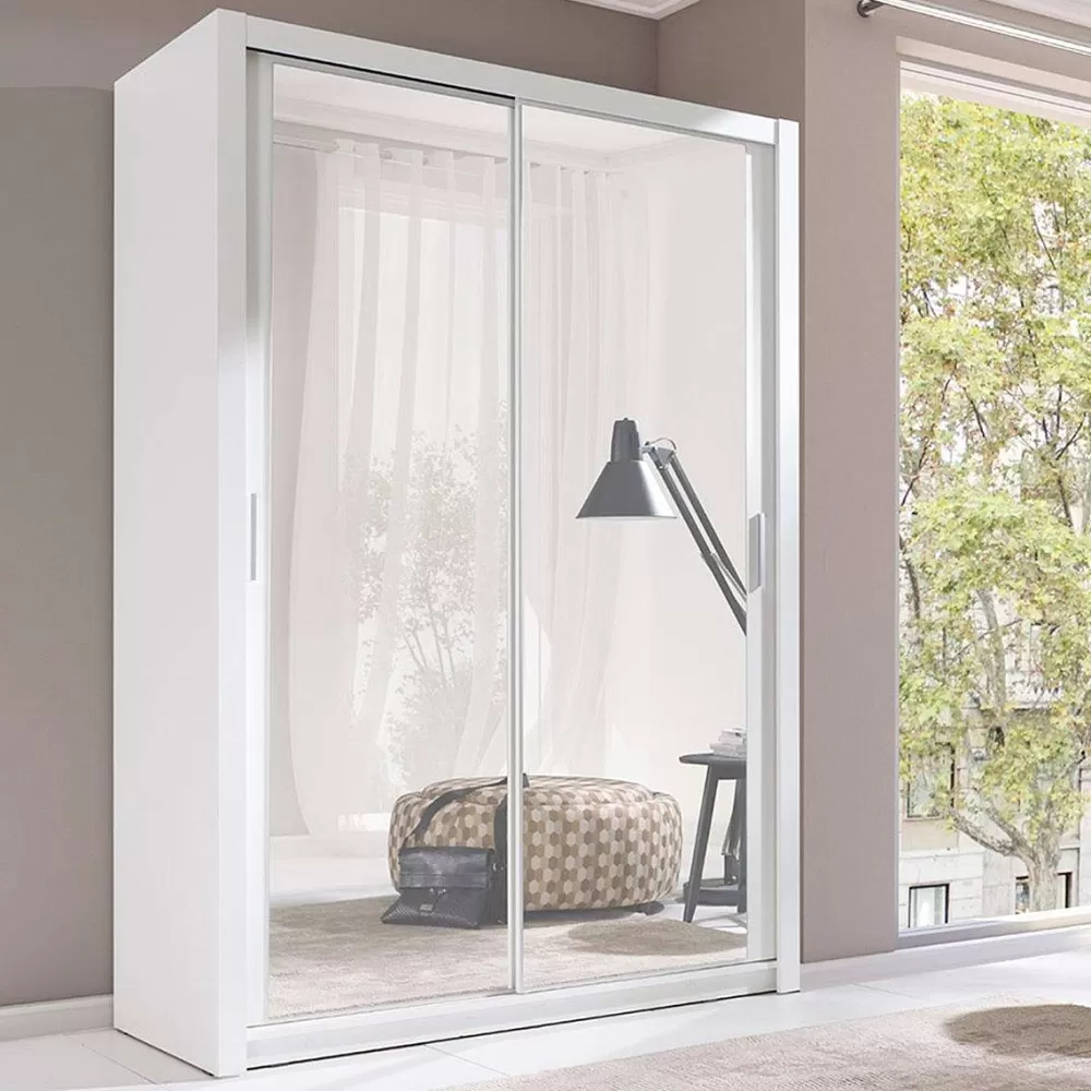 * Dressings>Deko Armoire 2 Portes Coulissantes Miroir Blanc