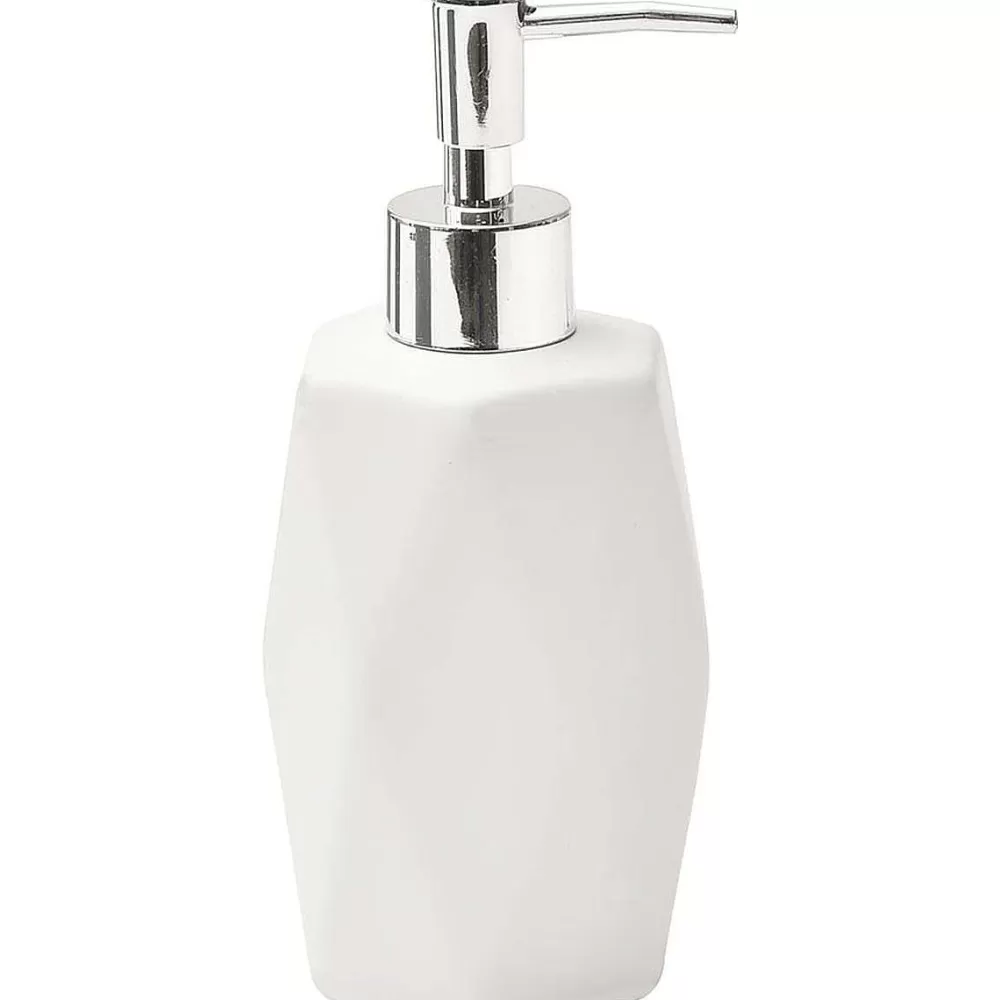 Accessoires De Salle De Bain | * Distributeur A Savon Gres Forme Losange Blanc