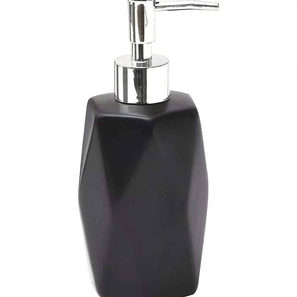 Accessoires De Salle De Bain | * Distributeur A Savon Gres Forme Losange Noir