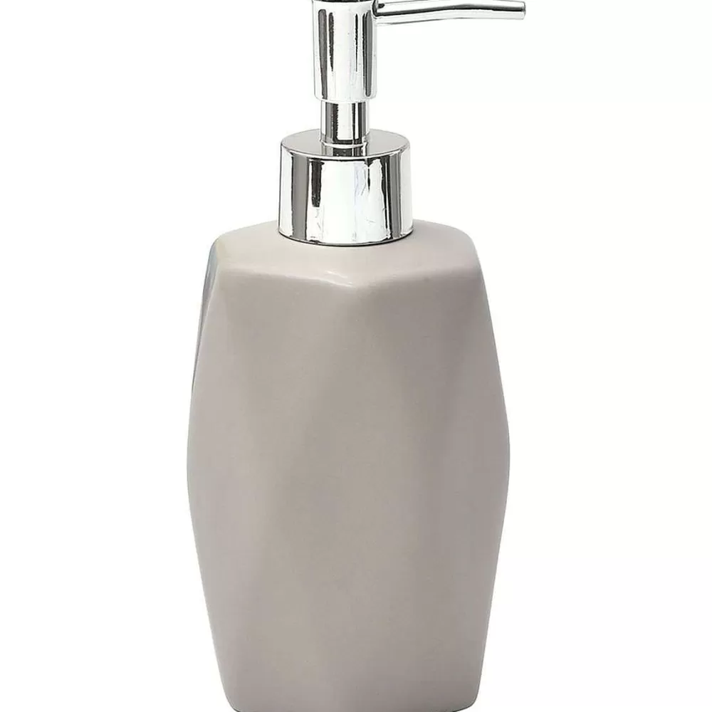 Accessoires De Salle De Bain | * Distributeur A Savon Gres Forme Losange Taupe