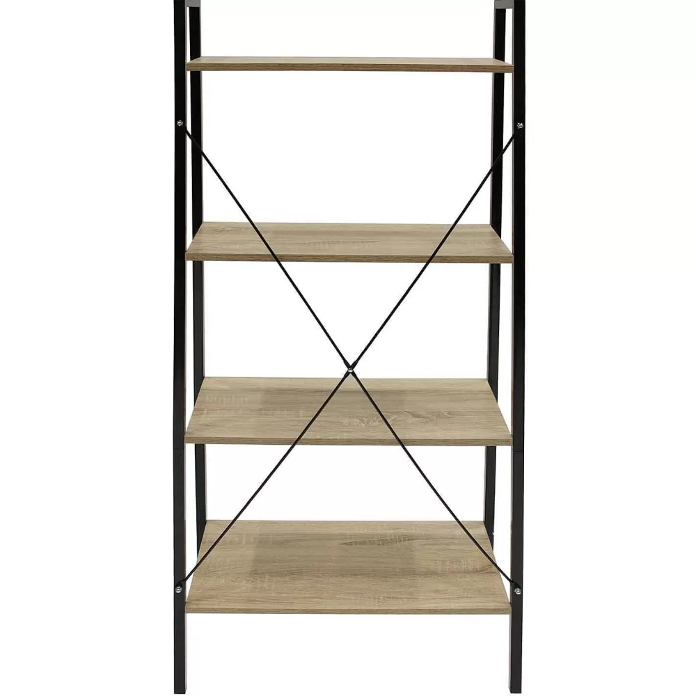 * Bibliothèques>Etagere Bois Et Metal 148X60X32 5Cm