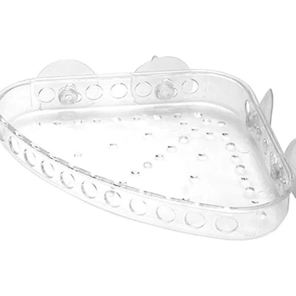 Douche | * Etagere D Angle Ps Sur Ventouses Transparent
