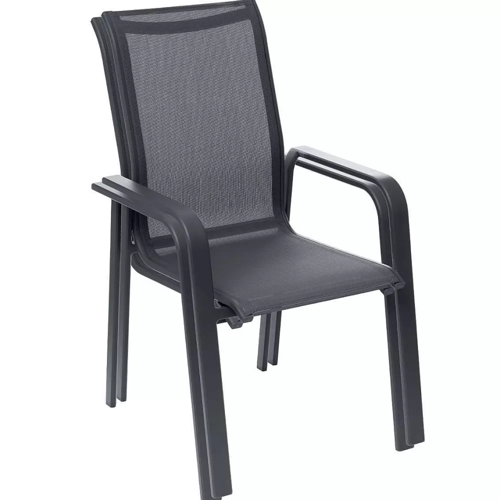 Hespéride Banc De Jardin>Fauteuil Essio Dossier Haut Anthracite Graphite