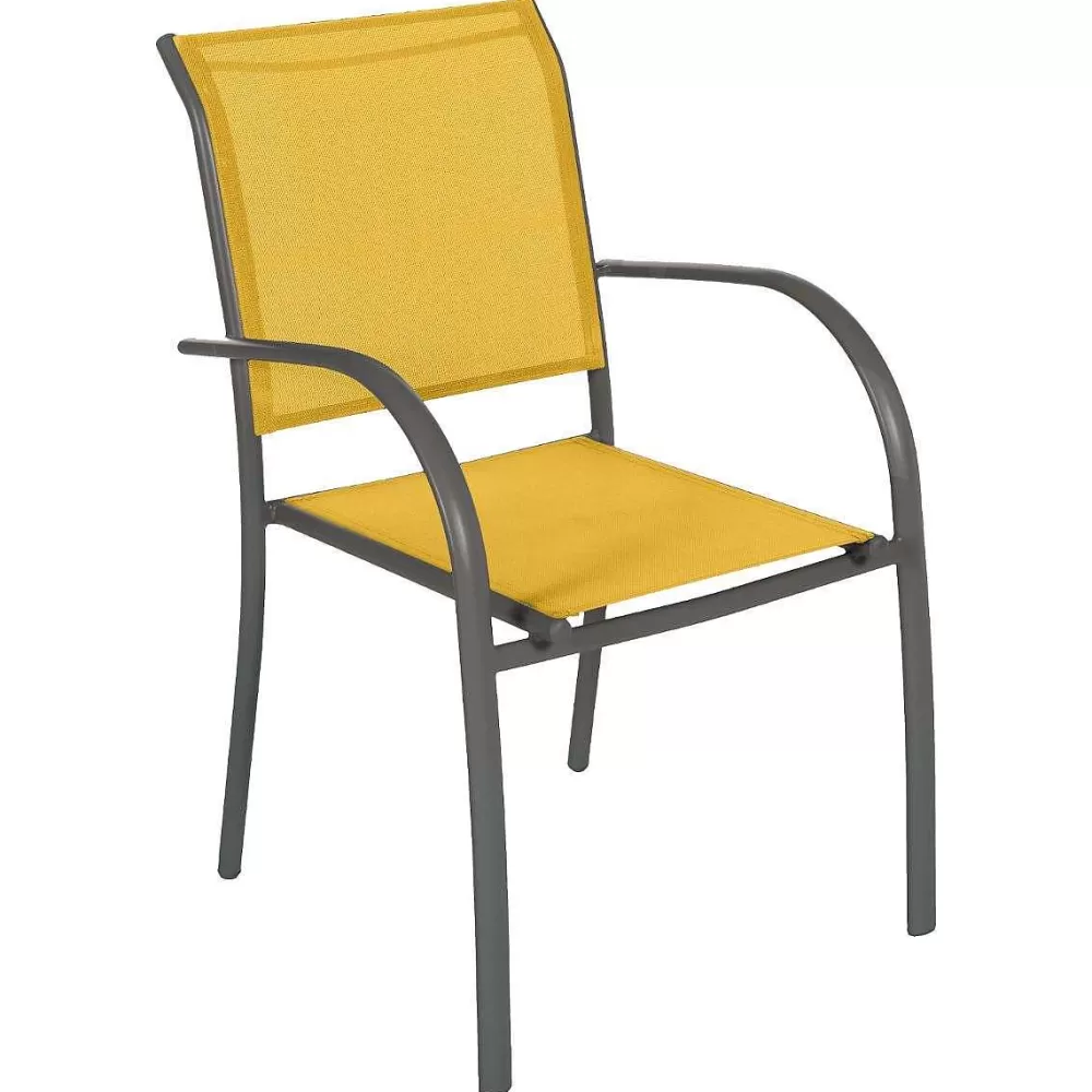 Hespéride Banc De Jardin>Fauteuil Piazza Moutarde Graphite