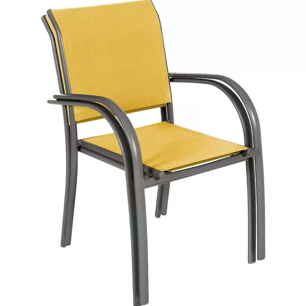 Hespéride Banc De Jardin>Fauteuil Piazza Moutarde Graphite