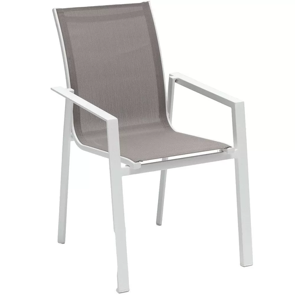 Hespéride Banc De Jardin>Fauteuil Repas Axiome Noisette Blanc