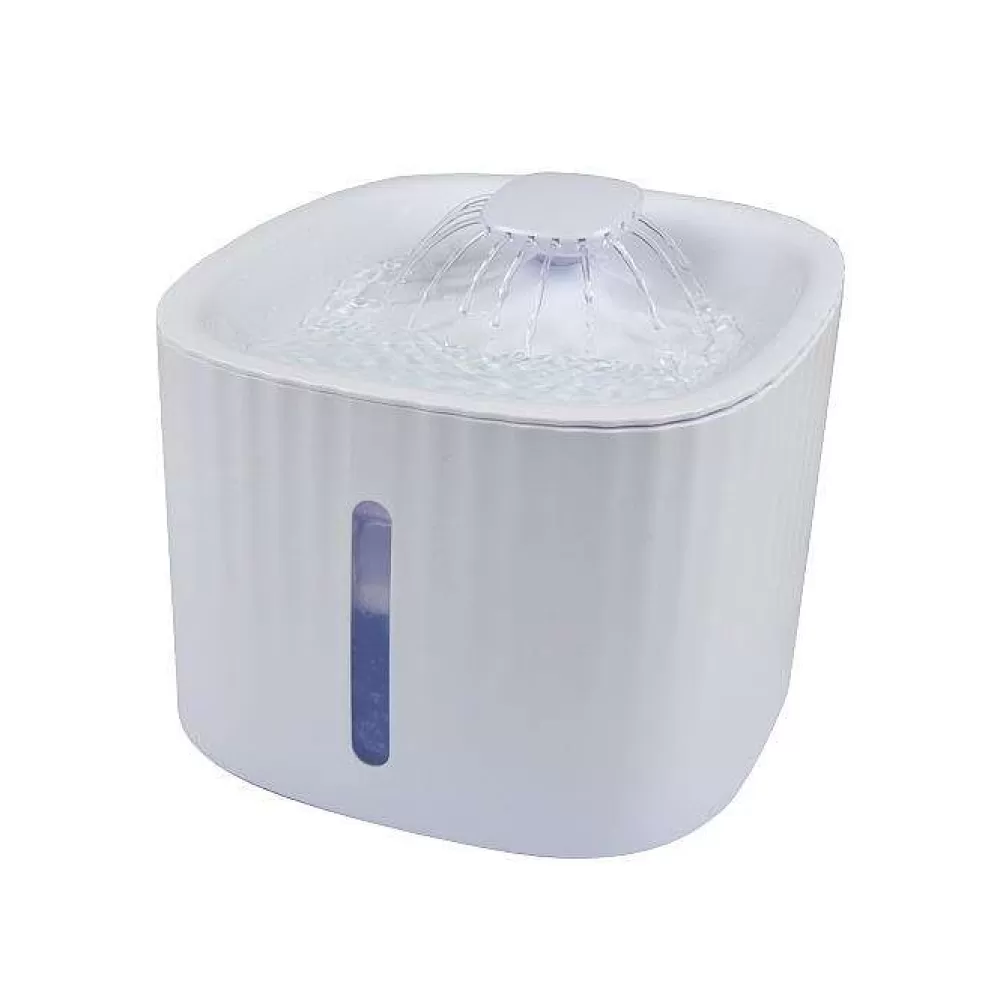 Repas Et Accessoires | * Fontaine A Eau Pour Animaux 3L 19.5X19.5X16Cm Blanc